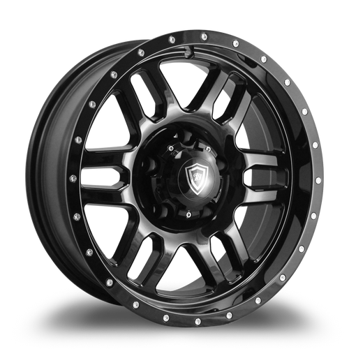 WHITE DIAMOND W3244 5x127 16x8-10 BLACK - GLOSSY BLACK