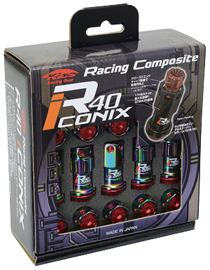Kyo-Ei RACING COMPOSITE R40 ICONIX LOCK & NUT SET / ALUMIUM CAPS 