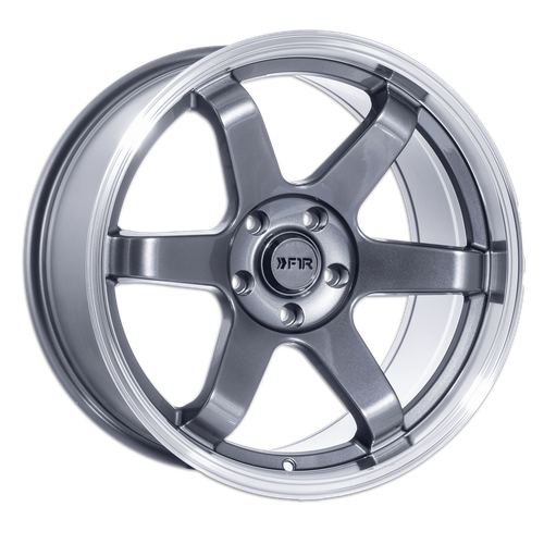 F1R F106 5x114.3 17x8 +35 Gunmetal/Polish Lip