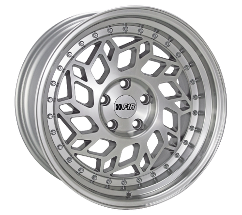 F1R R32 5x114.3 18x8.5 +33 Machine Silver/Polish Lip