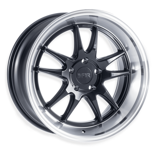 F1R F102 5x112 18x8.5 +42 Gloss Black/Polish Lip