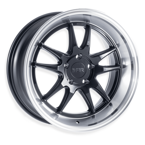 F1R F102 5x112 18x9.5 +45 Gloss Black/Polish Lip