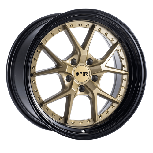 F1R F105 5X114.3 17x8.5 +38 Gold/Black Lip