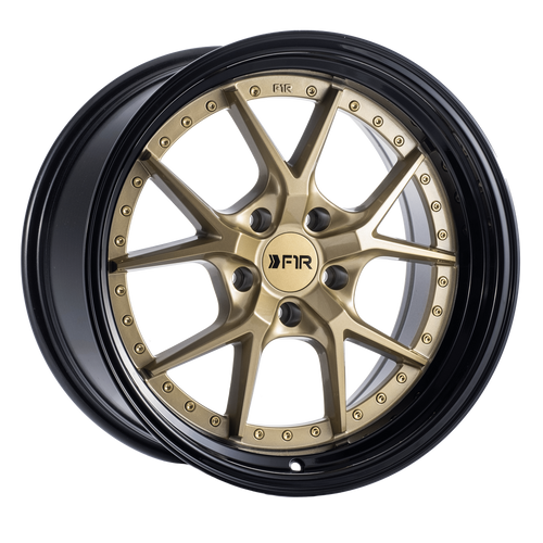 F1R F105 5X114.3 19x10.5 +22 Gold/Black Lip