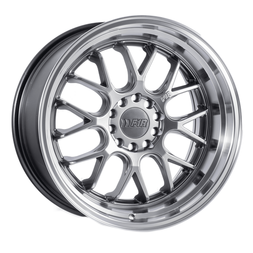F1R F21 5x100/5x114.3 17x8.5 +35 Hyper Black/Polish Lip v2