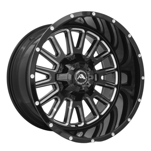 American Off-Road A105 5x150 20x12 -44 Black Milled Spoke