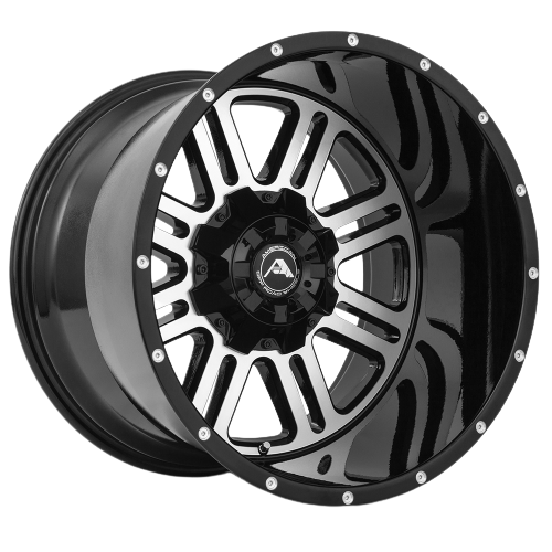 American Off-Road A106 8x170 20x14 -76 Black Machine Face