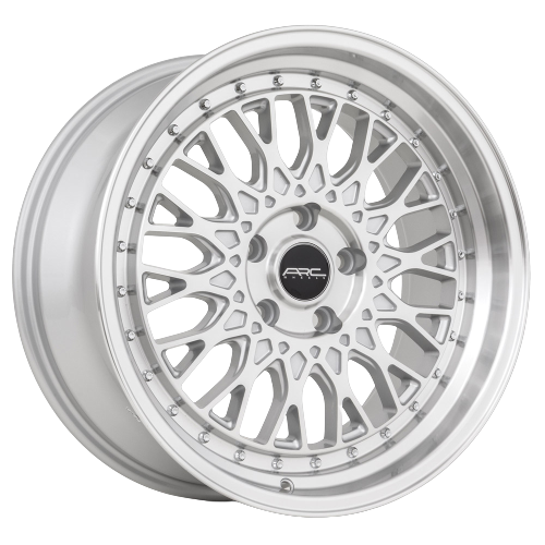ARC AR1 5x115 18x8.5  +35 Silver Machine Face Lip Chrome Rivet