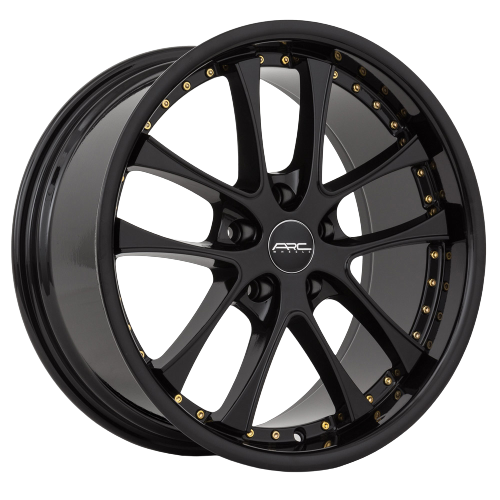 ARC AR5 5x110 18x9.5  +30 All Black Gold Rivet