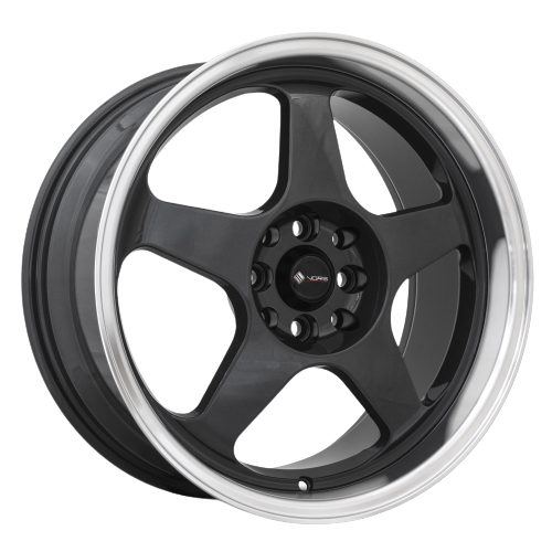 Vors SP1 5x108 17x9 +30 Hyper Black Machine Lip