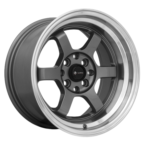 Vors TR7 4x108 15x8  +0 Gun Metal Graphite Machine Lip