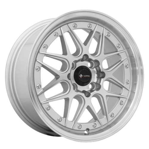 Vors VR7 4x98 15x9 +0 Silver Machine Face Lip Chrome Rivet