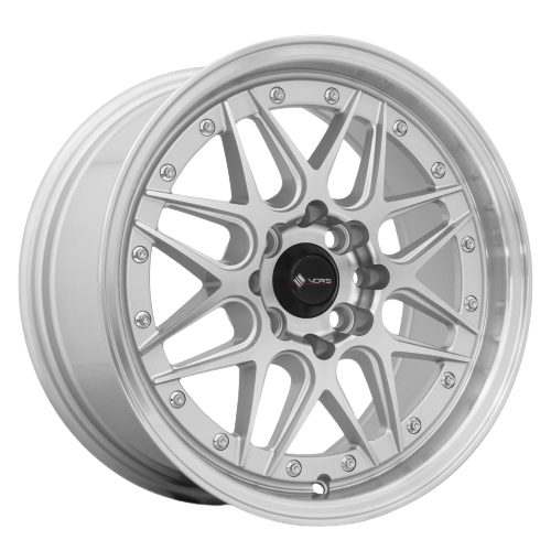 Vors VR7 4x100/4x114.3 16x8 +20 Silver Machine Face Lip Chrome Rivet wheel for 2017 Mazda MX-5 miata