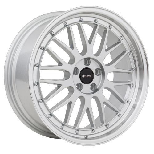Vors VR8 5x115 19x9.5 +22 Silver Machine Lip Chrome Rivet