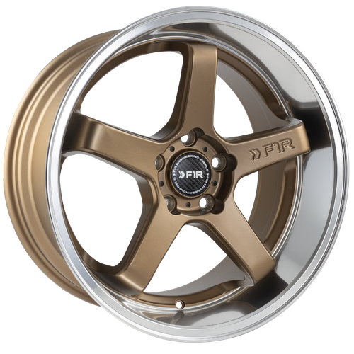 F1R FC5 5x114 18x8.5 +38 Satin Bronze/Polish Lip