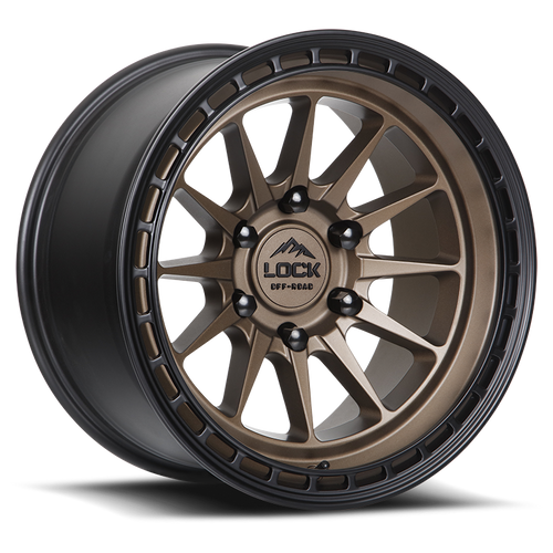 LOCK OFFROAD BAJA 5x127 17x9 +0 Matte Desert Bronze W Matte Black Ring
