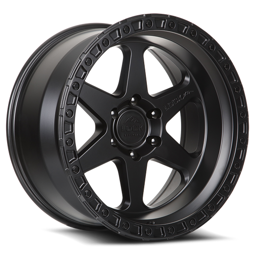 LOCK OFFROAD OLYMPUS 5x127 18x9 -12 Matte Black W Matte Black Ring