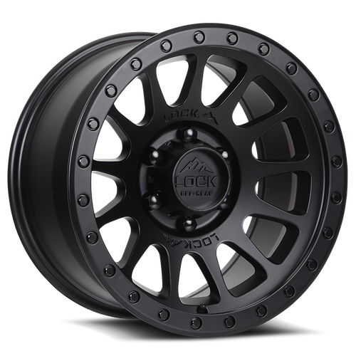 LOCK OFFROAD YOSEMITE 6x139.7 17x9 +0 Matte Black W Matte Black Ring