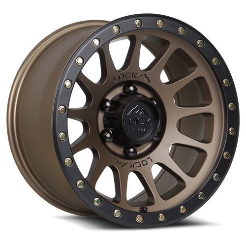 LOCK OFFROAD YOSEMITE 8x170 20x10 -18 Matte Desert Bronze W Matte Black Ring
