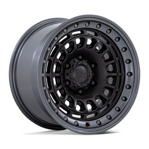 Black Rhino BR014 SAHARA 6X139.7 17x9 -12 MATTE BLACK W/ GUNMETAL LIP