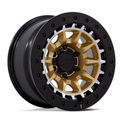 Black Rhino BR016 TUSK 6X139.7 17x8.5 -10 MATTE GOLD W/ MACHINED RING