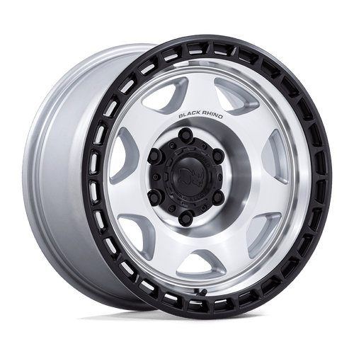 Black Rhino BR018 VOYAGER 6X139.7 17x8.5 +0 SILVER MACHINED FACE W/ MATTE BLACK LIP