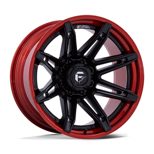 Fuel 1PC FC401 BRAWL 6X139.7 24x12 -44 MATTE BLACK WITH CANDY RED LIP