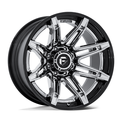 Fuel 1PC FC401 BRAWL 6X135 22x12 -44 CHROME WITH GLOSS BLACK LIP