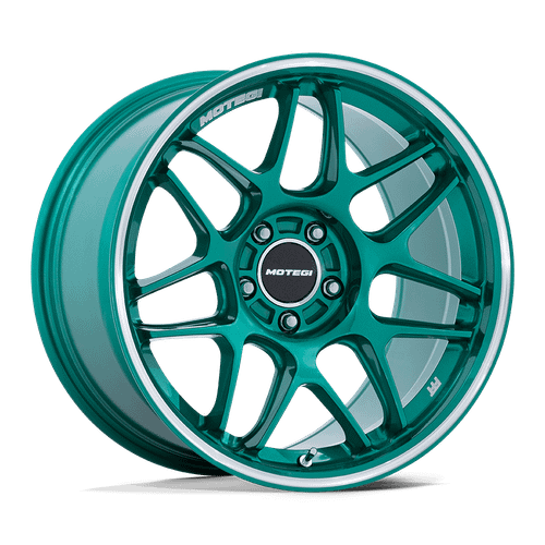 at design lab l アルミver.（ブルー×グリーン） Motegi MR158 TSUBAKI 5X112 18x8.5 +42 | ThreePiece.us