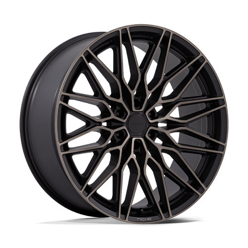 Niche 1PC NC278 CALABRIA 6 6X135 22x9.5 +30 MATTE BLACK MACHINED W/ DARK TINT
