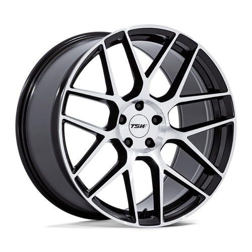 TSW TW002 LASARTHE 5X108 17x8 +40 GLOSS BLACK MACHINED
