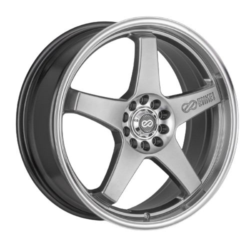 Enkei EV5 4x100/108 17x7+45 Hyper Black W/ Machined Lip