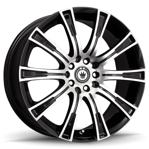 Konig Crown 5x110/5X115 16x7.5+40 Black Machine Face