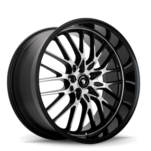 Konig Lace 5X110/5X115 17x7+40 Black/Machine Spoke