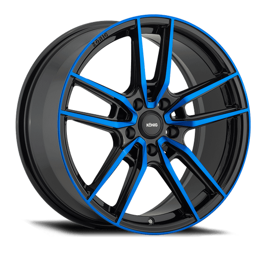 Konig Myth 5x100 17x8+43 Gloss Black w/ Blue Tinted Clearcoat