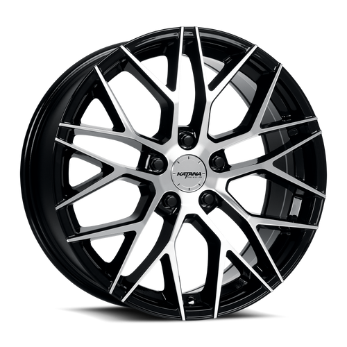 KATANA RACING KR01 5x100 17x7.5 +40 Glossy Black Machined Face
