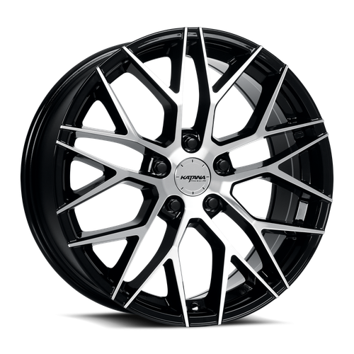 KATANA RACING KR01 5x114.3 18x8 +40 Glossy Black Machined Face