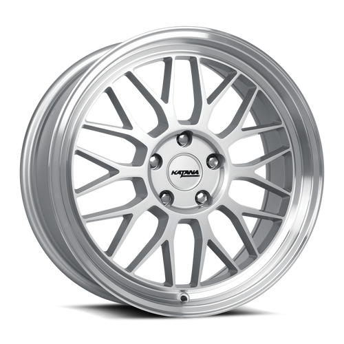 KATANA RACING KR06 5x100 18x8 +40 Glossy Silver Machine Lip