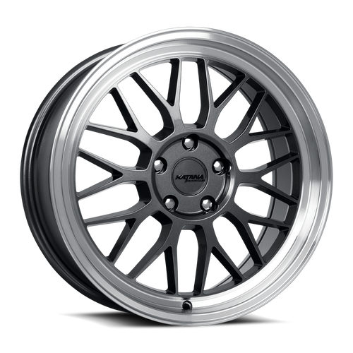 KATANA RACING KR06 5x120 18x8 +40 Glossy Gun Metal Machine Lip