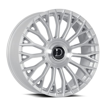DOLCE LUXURY ROMA 5x127/5x130 22x9 +38 Glossy Silver Brush Face