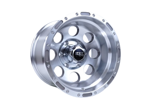 Scale 4X4 S52 6x139.7 16x8 +0 Silver w/Machined Face