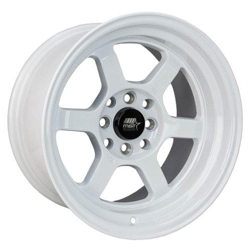 MST Wheels Time Attack 4x100/4x114.3 15x8.0 +0 Glossy White wheel for 2002 Kia RIO