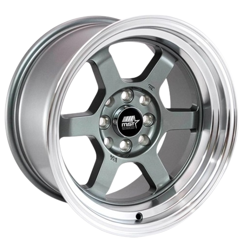 MST Wheels Time Attack 5x114.3 17x9.0 +20 Gunmetal w/Machined Lip