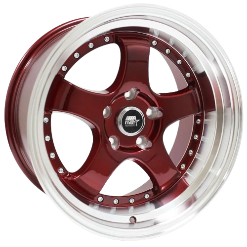 MST Wheels MT07 5x114.3 17x9.0 +20 Candy Red w/Machined Lip
