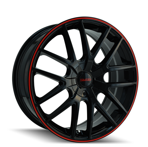 TOUREN TR60 3260 5x110/5x115 18x8 +40 GLOSS BLACK WITH RED RING