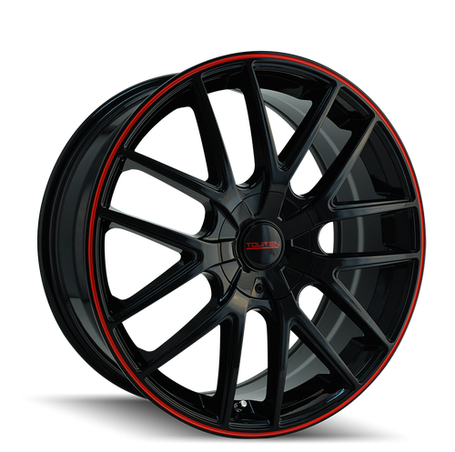 TOUREN TR60 3260 5x108/5x114.3 19x8.5 +40 GLOSS BLACK WITH RED RING