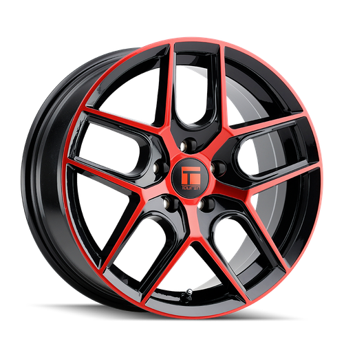 TOUREN TR79 3279 5x120 18x8 +35 GLOSS BLACK MACHINED WITH RED