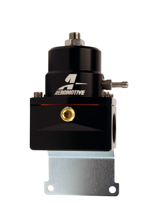 Aeromotive 13128 Black Adjustable EFI Fuel Pressure Regulator - 2 Port Inlet, For High Performance Applications