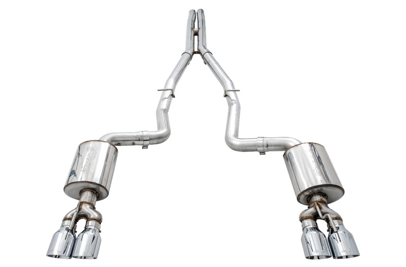 AWE Tuning Challenger Touring Edition cat-back quad silver tips