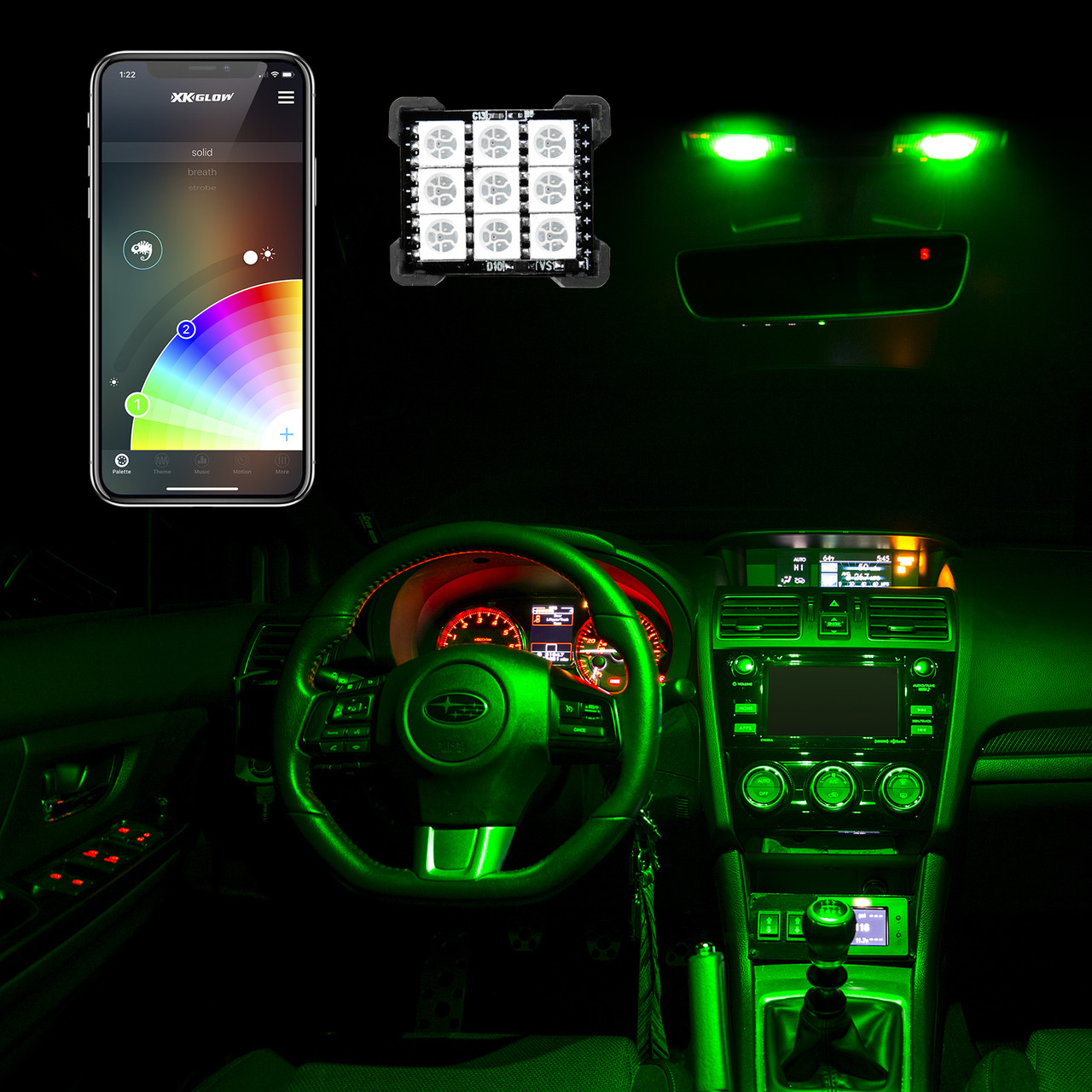 Led Dome Light Bulb Kit Xkchrome Smartphone App Controlled